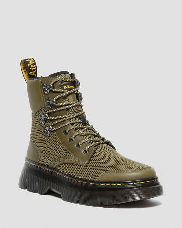 Olive / Skin Men's Dr Martens Tarik Toe Guard Utility Ankle Boots | CA 449YXF